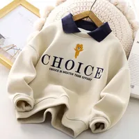 Boys' Shirt Sweater Spring And Autumn Children's Autumn New Middle And Large Children's Lapel Fashionable Base Shirt Boy's Top main image 3