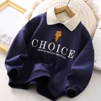 Boys' Shirt Sweater Spring And Autumn Children's Autumn New Middle And Large Children's Lapel Fashionable Base Shirt Boy's Top main image 4