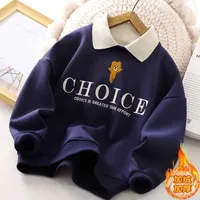 Boys' Shirt Sweater Spring And Autumn Children's Autumn New Middle And Large Children's Lapel Fashionable Base Shirt Boy's Top sku image 18