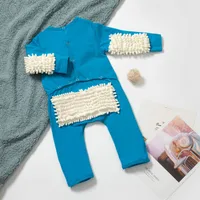 Europe And The United States New Baby Climbing Clothes Baby Mopping Climbing Clothes Button English Long Sleeve Jumpsuit main image 5