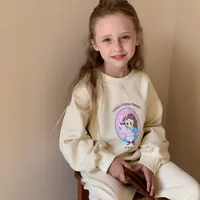 Girls' Sweater Suit Spring  New Style Baby Girls' Fashionable Casual Cartoon Sweater Two-piece Set main image 3