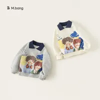 Yubao Children's Wear Children's Lapel Sweater Spring Clothes Cartoon Graffiti Print Boy's Long Sleeve Pullover Baby's Top main image 3