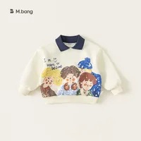 Yubao Children's Wear Children's Lapel Sweater Spring Clothes Cartoon Graffiti Print Boy's Long Sleeve Pullover Baby's Top main image 4