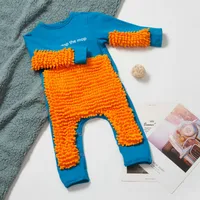 Europe And The United States New Baby Climbing Clothes Baby Mopping Climbing Clothes Button English Long Sleeve Jumpsuit sku image 15