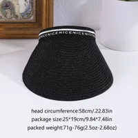Women's Casual Sport Style Letter Wide Eaves Sun Hat main image 2