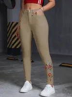 Women's Weekend School Travel Casual Classic Style Flower Full Length Casual Pants sku image 15