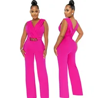 Women's Casual Daily Casual Streetwear Geometric Full Length Jumpsuits sku image 6