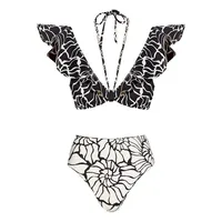 Women's Printing 1 Piece 2 Pieces Set 3 Pieces Set Swimwear sku image 4