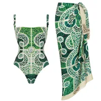 Women's Printing 1 Piece 2 Pieces Set One Piece Swimwear main image 2