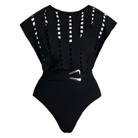 Women's Solid Color 1 Piece 2 Pieces Set One Piece Swimwear sku image 9