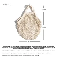 Spot Pure Cotton Bag Vegetable And Fruit Beach Woven Mesh Bag Satchel Supermarket Shopping Bag sku image 1