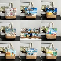 New Beach Bag New Style Linen Seaside Shoulder Bag Fashion Women's Bag Canvas Bag Hemp Rope Ethnic Style main image 1