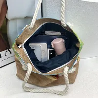 New Beach Bag New Style Linen Seaside Shoulder Bag Fashion Women's Bag Canvas Bag Hemp Rope Ethnic Style main image 4