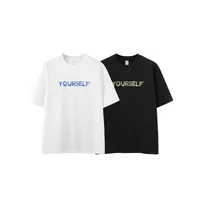 Jie Zhan Men's Wear | Letter Contrast Printed T-shirt  Spring/Summer New Pin Solona Cool American Couple Short Sleeve main image 3