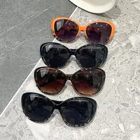 Retro Streetwear New Style Solid Color PC UV400 Protection Cat Eye Full Frame Glasses main image 3