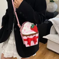 New Foreign Trade Bag Women's Distinctive Creative Strawberry Cake Chain Crossbody Bag Cute Bow Women's Bag main image 2