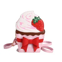 New Foreign Trade Bag Women's Distinctive Creative Strawberry Cake Chain Crossbody Bag Cute Bow Women's Bag main image 5
