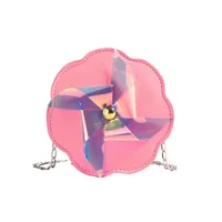 Children's Western-style Candy-colored Flower Crossbody Bag Laser Windmill Coin Purse Girls' Chain Shoulder Bag main image 5