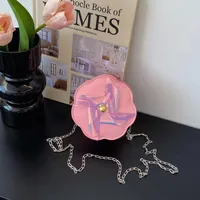 Children's Western-style Candy-colored Flower Crossbody Bag Laser Windmill Coin Purse Girls' Chain Shoulder Bag sku image 3