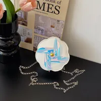 Children's Western-style Candy-colored Flower Crossbody Bag Laser Windmill Coin Purse Girls' Chain Shoulder Bag sku image 5