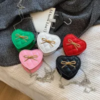 Children's Bag New Fashion Cute Bow Chain Shoulder Bag Girl's Stylish Crossbody Love Small Bag main image 1