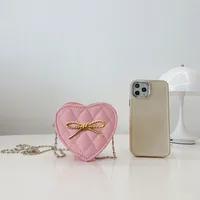 Children's Bag New Fashion Cute Bow Chain Shoulder Bag Girl's Stylish Crossbody Love Small Bag main image 4