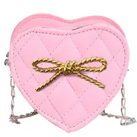 Children's Bag New Fashion Cute Bow Chain Shoulder Bag Girl's Stylish Crossbody Love Small Bag main image 6