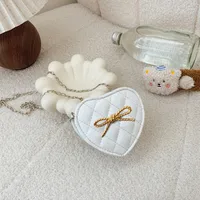 Children's Bag New Fashion Cute Bow Chain Shoulder Bag Girl's Stylish Crossbody Love Small Bag sku image 5