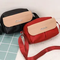 New Arrival Contrast Color Soft Surface Small Square Bag Casual Women's Shoulder Messenger Bag Travel Mobile Phone Coin Purse main image 3