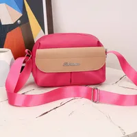 New Arrival Contrast Color Soft Surface Small Square Bag Casual Women's Shoulder Messenger Bag Travel Mobile Phone Coin Purse sku image 1