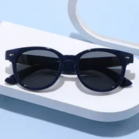 Casual Retro Classic Style Solid Color PC UV400 Protection Oval Frame Full Frame Glasses main image 3