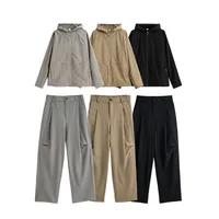 INF Men's Wear | Grid Velvet Sports Suit  Fall/Winter New Lulu Ping For Hooded Casual Suit Couple main image 2