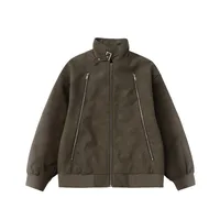 INF Men's Wear | Double Zip Wash Water Pattern PU Leather Jacket Coat  Fall/Winter New Fashion Brand American Street Jacket sku image 6