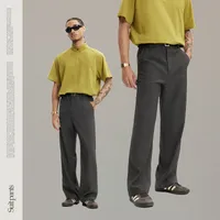 Jie Zhan Men's Wear | American Style Show High Pants  Spring/Summer New Old Money Style Simple Dummy Casual Pocket Pants main image 1