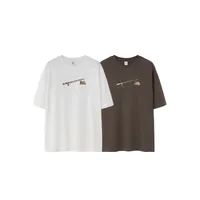 Jie Zhan Men's Wear | Foam Stereo Printed T-shirt  New 265G Heavy Brand Loose Crewneck Short Sleeve main image 3