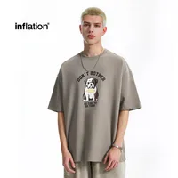 Jie Zhan Men's Wear | Fa Dou Fun Printed T-shirt  Spring/Summer New American Retro Heavy Casual Short Sleeve main image 3