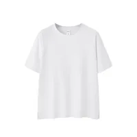 Jie Zhan Men's Wear | Heavy Hemp Cotton American Shoulder T-shirt  Spring/Summer New Hems Split 250g Retro Short Sleeve sku image 1