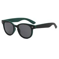 Casual Retro Classic Style Solid Color PC UV400 Protection Oval Frame Full Frame Glasses sku image 3