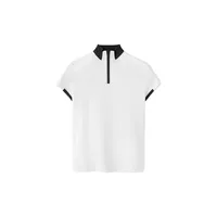 Jie Zhan Women's Wear | Zipper T-shirt  Spring/Summer New Lightweight Cool Golf Tennis Commuter Stitching Short Sleeve sku image 1