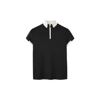 Jie Zhan Women's Wear | Zipper T-shirt  Spring/Summer New Lightweight Cool Golf Tennis Commuter Stitching Short Sleeve sku image 3