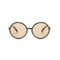 Cute Vintage Style Simple Style Solid Color Ac UV400 Protection Round Frame Full Frame Glasses main image 3