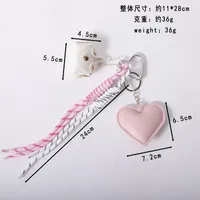 MIU Department Light Luxury Crocodile Pattern Love Bag Pendant Five-pointed Star Flower Woven Hand Rope Bag Accessories Wholesale Factory main image 2