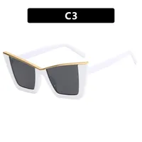 IG Style Punk Affordable Luxury Style Solid Color PC UV400 Protection Cat Eye Full Frame Glasses main image 5