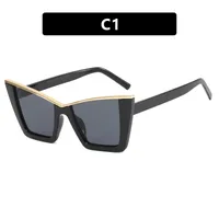 IG Style Punk Affordable Luxury Style Solid Color PC UV400 Protection Cat Eye Full Frame Glasses main image 3