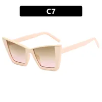 IG Style Punk Affordable Luxury Style Solid Color PC UV400 Protection Cat Eye Full Frame Glasses main image 8