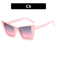 IG Style Punk Affordable Luxury Style Solid Color PC UV400 Protection Cat Eye Full Frame Glasses main image 7