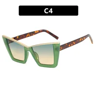 IG Style Punk Affordable Luxury Style Solid Color PC UV400 Protection Cat Eye Full Frame Glasses sku image 5