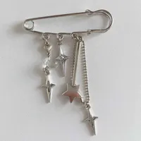 Star Mans Pin Ins Han Feng Blogger Girlfriend Couple Metal Style Y2K Silver Love Keychain Bag Pendant sku image 2