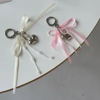 Ling Ti Original Pearl Bow Bag Pendant Ins Style Keychain AirPods Accessories Love Pendant main image 5