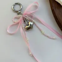 Ling Ti Original Pearl Bow Bag Pendant Ins Style Keychain AirPods Accessories Love Pendant sku image 2